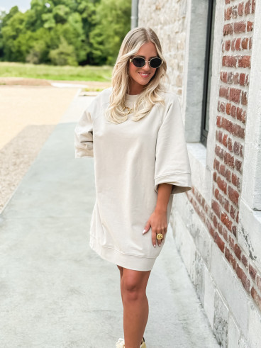 Robe courte Sira - Beige
