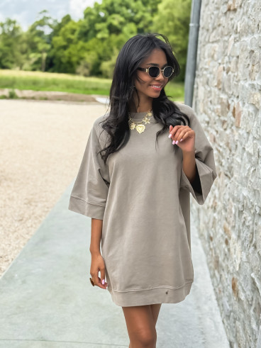 Robe courte Sira - Kaki