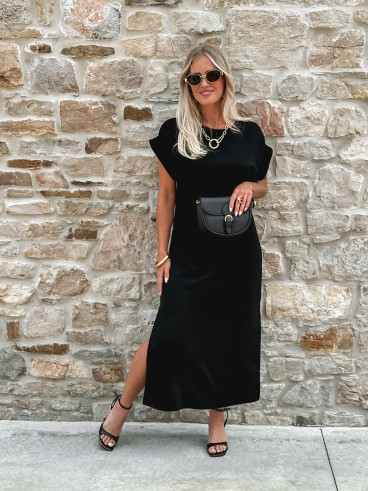 Robe longue Naëlie - Noir