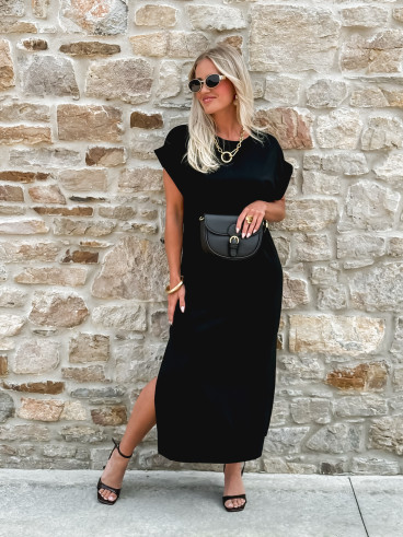 Robe longue Naëlie - Noir
