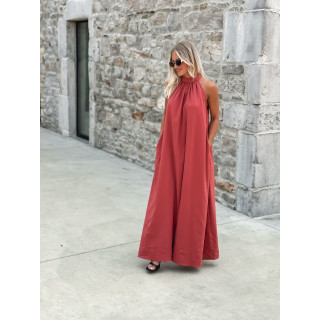 Robe longue Shelly - Brique