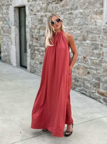 Robe longue Shelly - Brique
