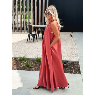 Robe longue Shelly - Brique