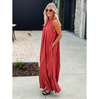 Robe longue Shelly - Brique
