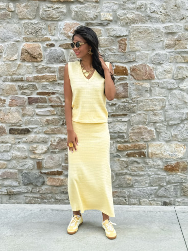 Pull sans manches Nirina - Jaune