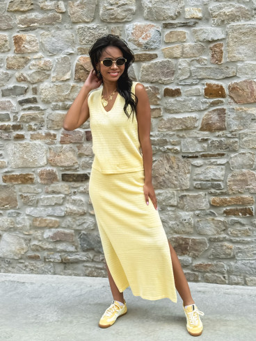 Pull sans manches Nirina - Jaune
