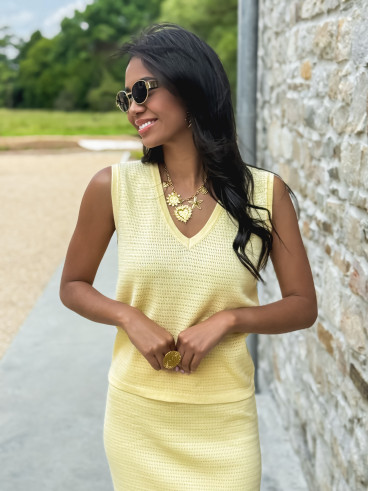 Pull sans manches Nirina - Jaune