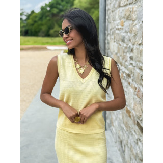 Pull sans manches Nirina - Jaune