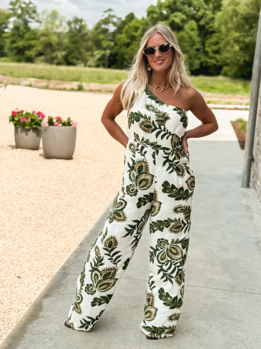 Combinaison pantalon Maoko - Blanc/Kaki