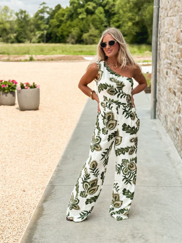 Combinaison pantalon Maoko - Blanc/Kaki