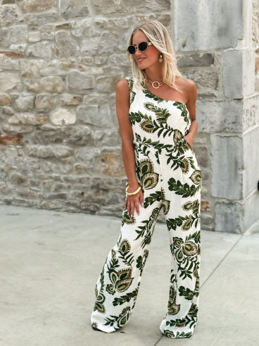 Combinaison pantalon Maoko - Blanc/Kaki