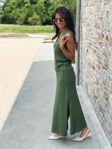 Pull sans manches Nirina - Kaki