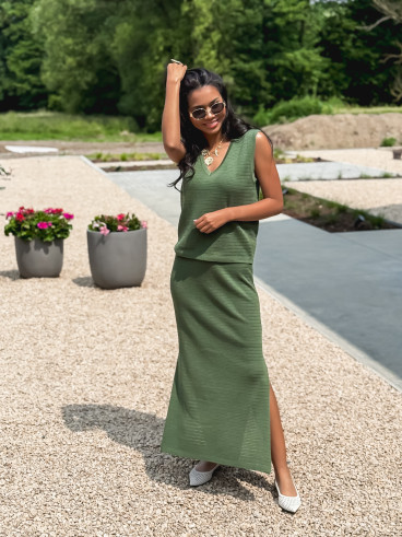 Jupe longue Nirina - Kaki