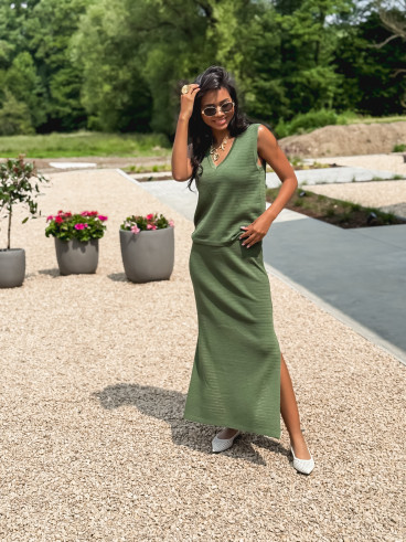 Jupe longue Nirina - Kaki