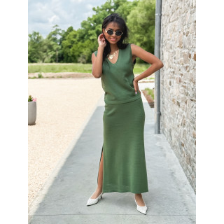 Jupe longue Nirina - Kaki
