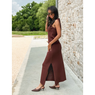 Pull sans manches Nirina - Chocolat