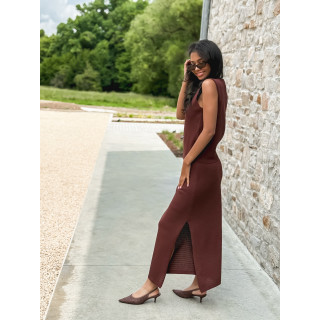Pull sans manches Nirina - Chocolat