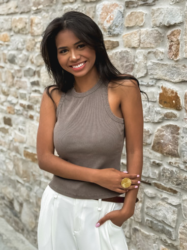 Débardeur Kahina - Marron