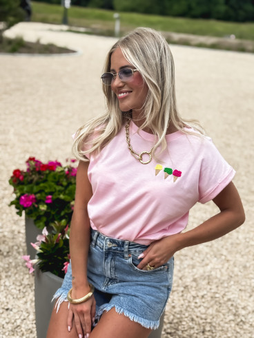 T-shirt "Ice Cream" - Rose