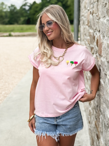 T-shirt "Ice Cream" - Rose