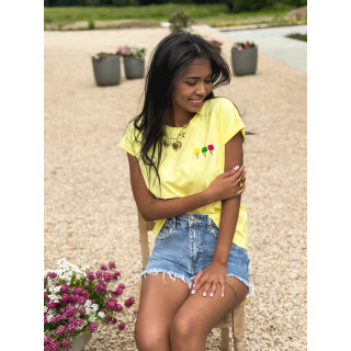 T-shirt "Ice Cream" - Jaune