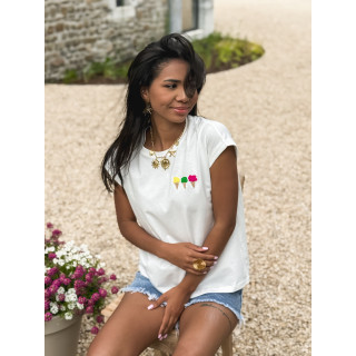 T-shirt "Ice Cream" - Blanc