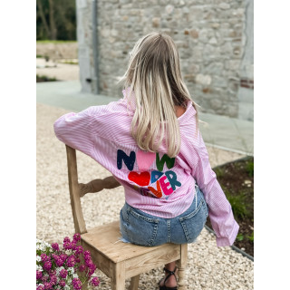 Chemise lignée Ciera - Rose/Blanc