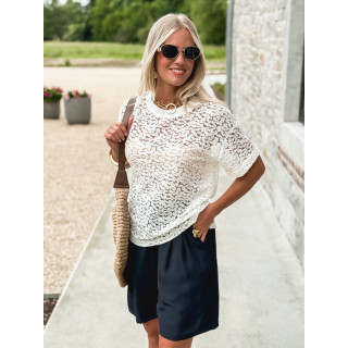 T-shirt en dentelle Haneya - Ecru