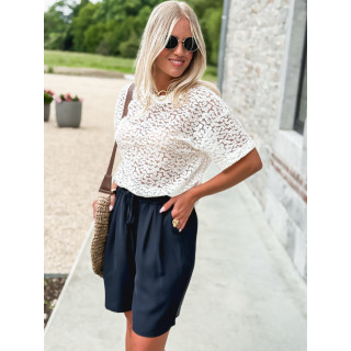 T-shirt en dentelle Haneya - Ecru