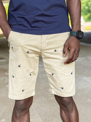 Short à motifs Achille - Beige