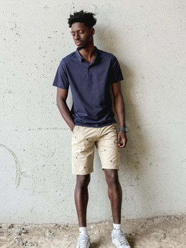 Short à motifs Achille - Beige