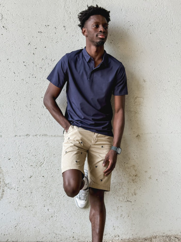 Short à motifs Achille - Beige