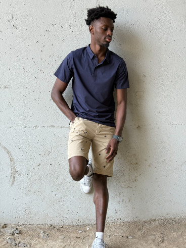 Short à motifs Achille - Beige