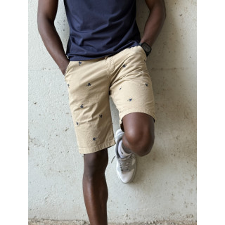 Short à motifs Achille - Beige