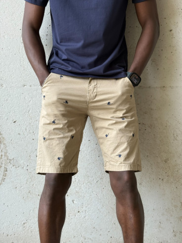 Short à motifs Achille - Beige