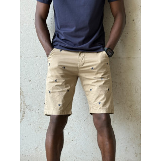 Short à motifs Achille - Beige
