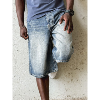 Short en jeans Jordano - Bleu