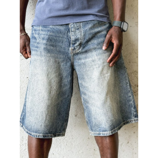 Short en jeans Jordano - Bleu