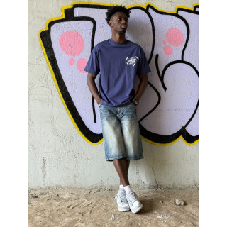 Short en jeans Jordano - Bleu