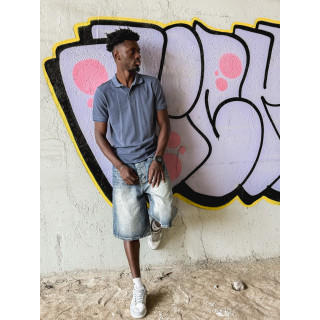 Short en jeans Jordano - Bleu