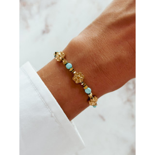 Bracelet Fionie - Turquoise/Doré