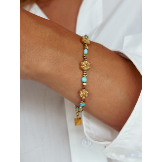 Bracelet Fionie - Turquoise/Doré