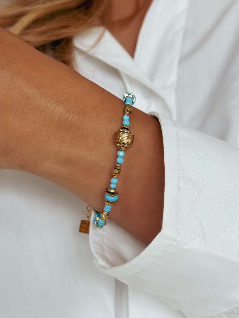 Bracelet Salomon - Turquoise/Doré