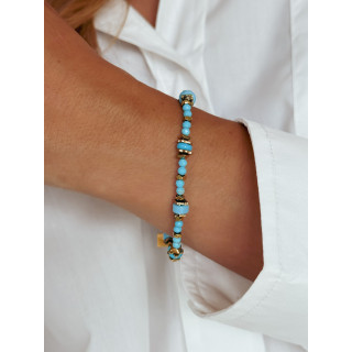 Bracelet Tobago - Turquoise/Doré