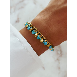 Bracelet Vanuatu - Turquoise/Doré