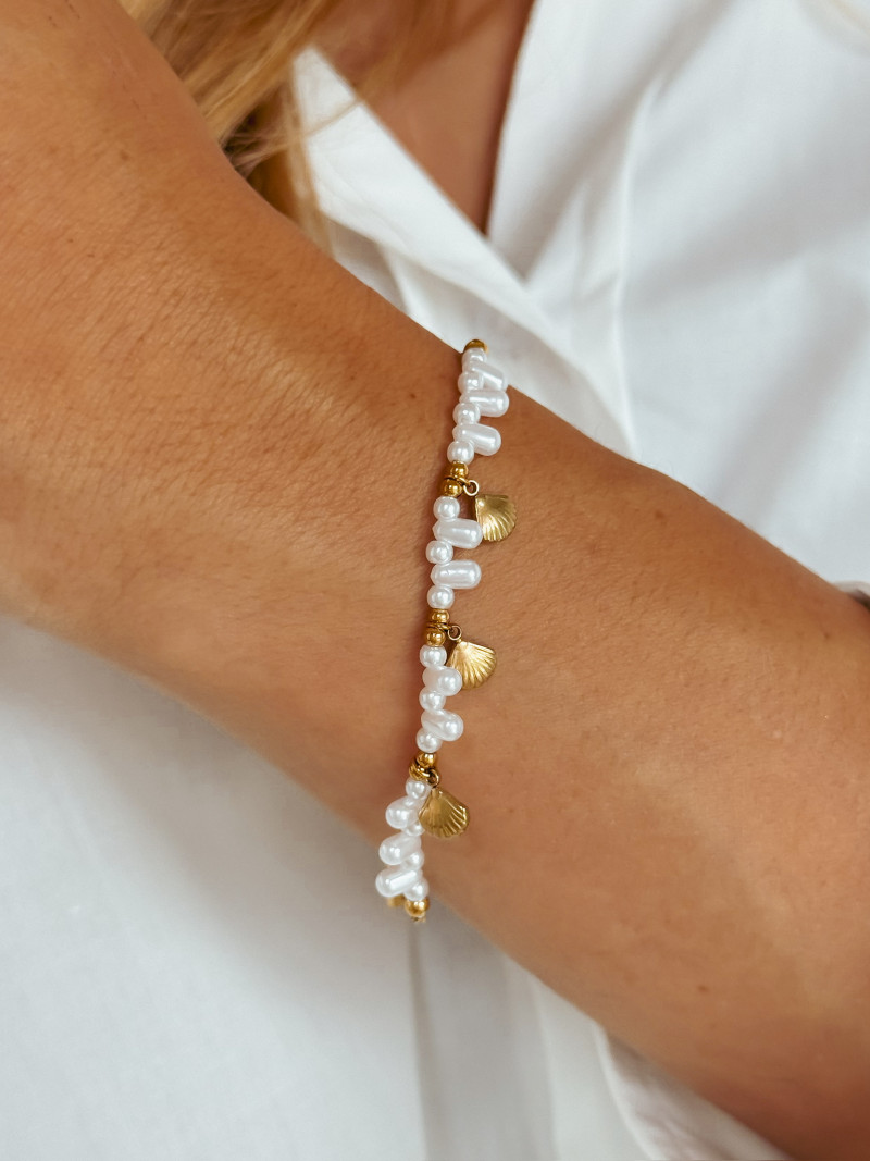 Bracelet Corse - Doré/Blanc