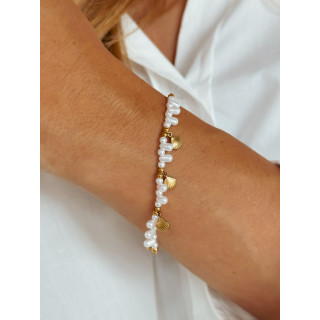 Bracelet Corse - Doré/Blanc