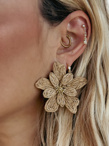 Boucles d'oreilles Alphonsine - Beige