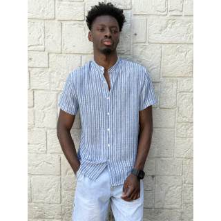 Chemise lignée Gabano - Bleu/Ecru