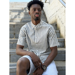 Chemise lignée Timoti - Bleu/Blanc